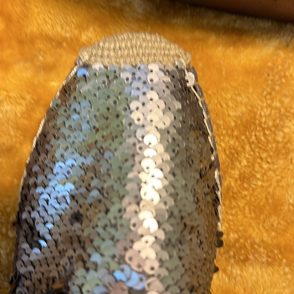 Sam Edelman Silver Sequin Flat Mules - image 4